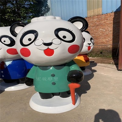 运动会展览吉祥物熊猫雕塑定制